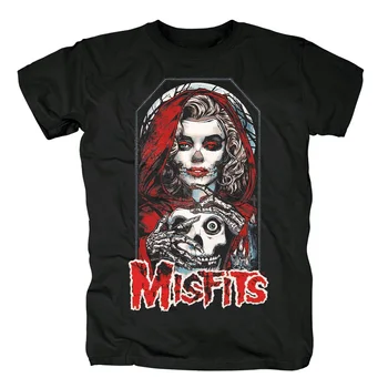 20 дизайнов, Винтажная рок-марка Misfits, мужская женская рубашка в стиле панк, Череп, кости, Хардрок, хэви-Метал, 100% Хлопок, футболка для скейтборда camiseta