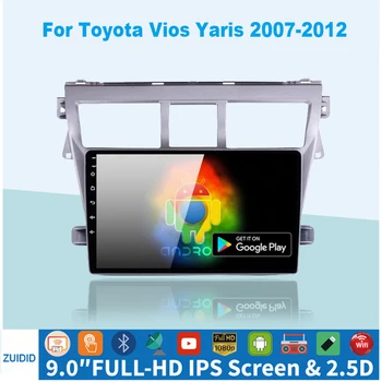 9 Дюймов 2 Din Автомобильный стерео Радио Мультимедийный видеоплеер для Toyota Vios Yaris 2007 2008-2012 Android Auto Carplay GPS Навигация