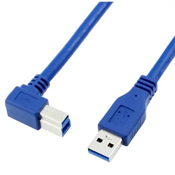 90 Градусов прямоугольный кабель USB 3.0 A Male AM to USB 3.0 B Type Male BM USB3.0 0,6 м 1 м Для принтера, сканера, жесткого диска