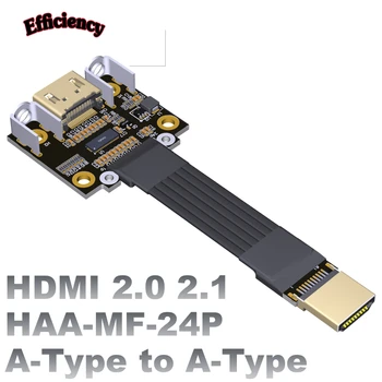 ADT HDMI2.0 2.1 от мужчины к женщине, встроенный плоский тонкий видео-удлинитель, поддерживает 2K/240 Гц 4K/144