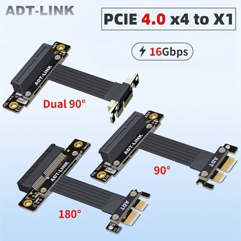 PCIE 4.0 X1-X4 Riser PCI Express 4x 1x Gen4 Riser Ленточный Удлинитель Материнской платы Сетевой SSD GPU-карта PCIe Riser Extender