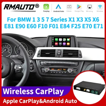 RMAUTO Беспроводная Система Apple CarPlay CIC Android Auto для BMW 1 3 5 7 Серии X1 X3 X5 X6 E81 E90 E60 F10 F01 E84 F25 E70 E71