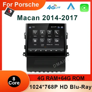 Snapdragon 8 Core 4 + 64GB Android 11 Автомобильный Радиоприемник GPS для Porsche Macan 2014-2017 с IPS HD Экраном DSP 4G carplay 4GLTE