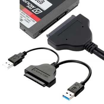 USB 3,0 zu SATA 22Pin Adapter Kabel für 2,5/3,5 zoll HDD Externe Power Festplatte Konverter