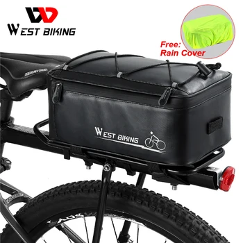WEST BIKING-Водонепроницаемая светоотражающая сумка для багажника велосипеда, Сумка для электровелосипеда, Дорожная сумка для багажа, Корзины для велосипедного сиденья, 4 л