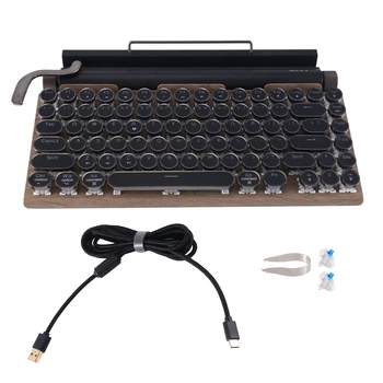 Беспроводная Bluetooth клавиатура USB Механические панк-клавиши 83 Клавиши Для настольных ПК/ноутбуков