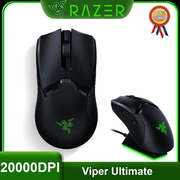 Беспроводная Игровая мышь Razer Viper Ultimate с RGB Зарядной док-станцией 20000 точек на дюйм, 8 Программируемых Кнопок для Компьютерной Мыши PC Gamers