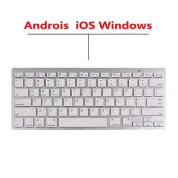 Беспроводная клавиатура Bluetooth 3.0 Клавиатура из ультратонкого алюминиевого сплава Офисная игровая клавиатура для системы Android IOS Windows