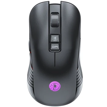 Беспроводная мышь FMOUSE M601 Type-C Bluetooth 2.4G Перезаряжаемая RGB-мышь с USB-приемником 3 Уровня DPI Игровая Двухрежимная Мышь