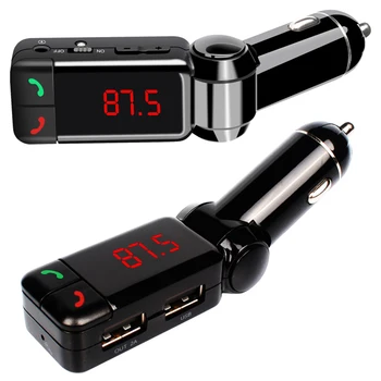 Беспроводной автомобильный комплект с громкой связью, ЖК-FM-передатчик, двойное USB-автомобильное автоматическое зарядное устройство, Mp3-плеер, AUX USB SD зарядное устройство, FM-модулятор