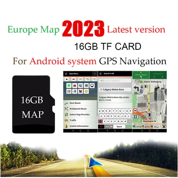Для системы Android Автомобильная Автоматическая GPS-навигация 16 ГБ Micro SD карта Европы для Франции, Италии, Норвегии, Польши, России, Испании и т. Д