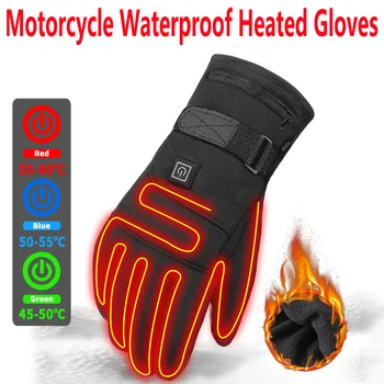 Мотоциклетные водонепроницаемые перчатки с подогревом, USB-грелка для рук, Электрические перчатки с подогревом, Перчатки с батарейным питанием