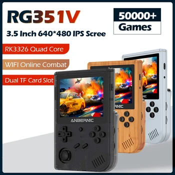 Новая Игровая консоль RG351V в стиле Ретро С 50000 + играми, Портативный Игровой плеер Для PSP/PS1/N64/NDS RK3326, Эмулятор Консолей с открытым исходным кодом