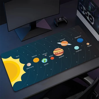 Планеты Солнечной системы, Игровой коврик для мыши 900x400, Настольный коврик для ПК, Игровая клавиатура, Компьютерные столы, офисные аксессуары, коврики