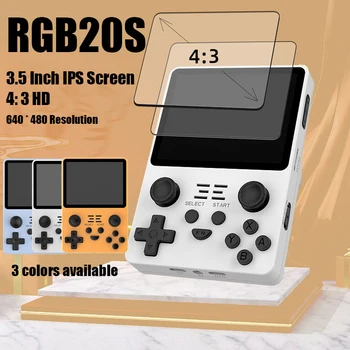 Портативная игровая консоль Powkiddy RGB20S в стиле Ретро С открытым исходным кодом RK3326 с 3,5-Дюймовым IPS Экраном, Портативная Игровая консоль Для Подарков