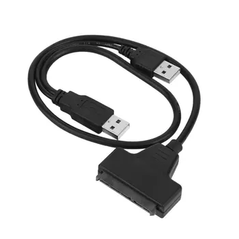 Разъем USB 2.0 к SATA 7 + 15P 22-контактный кабель-адаптер Для 2,5-дюймового SSD/жесткого диска со скоростью передачи данных до 480 Мбит/с