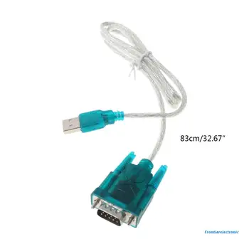 Черный последовательный кабель USB-RS232 RS-232 (DB9), стандартный адаптер-конвертер для ПК