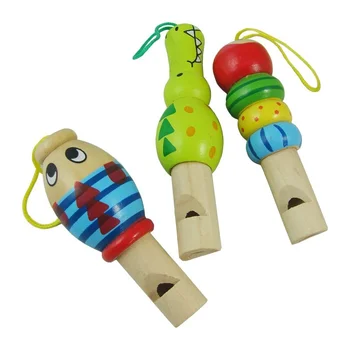 1 шт. Детская игрушка-свистун, деревянные игрушки разных цветов, Мультяшный свисток с животными, обучающий музыкальный инструмент, игрушка для Маленьких детей