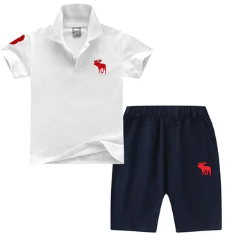 2023 Дешевая одежда для мальчиков Летняя рубашка с коротким рукавом Шорты Повседневный комплект детской одежды одежда для мальчиков