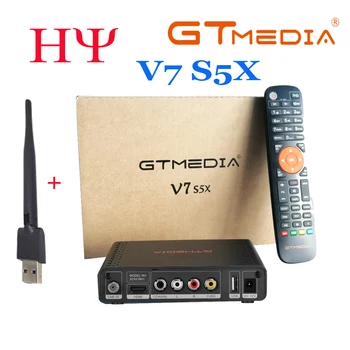 40 шт. GTMEDIA V7 S5X Дополнительный WIFI DVB-S2 HD PowerVu спутниковый ресивер DVB-S/S2/S2X AVS + VCM/ACM GTmedia V7 S5X