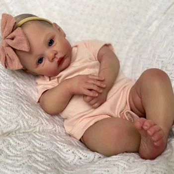 49 см Реалистичная отделка Bebe Reborn Полное тело Силиконовая ткань Тело Baby Meadow Мальчик девочка Кукла 3D Кожа Видимые вены