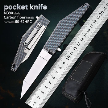 M390 Складной нож с ручкой из углеродного волокна, Военные Ножи, Инструменты для охоты, выживания, Кемпинга, самообороны, Карманные Ножи EDC, Утилиты