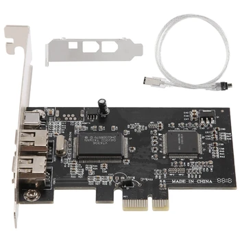 PCI-E PCI Express Firewire Card, плата контроллера IEEE 1394 с кабелем Firewire, Для передачи видео, аудио и т. Д