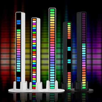 RGB Музыка, Окружающий Свет, Голосовое Управление, Синхронный Ритм, Популярный Красочный бар, Автомобильный настольный Индукционный светодиодный светильник