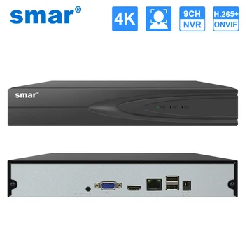 Smar 4K HD 9CH 16CH H.265 Сетевой Видеорегистратор CCTV Для 6MP/8MP IP-камеры Системы безопасности Onvif Xmeye Cloud NVR