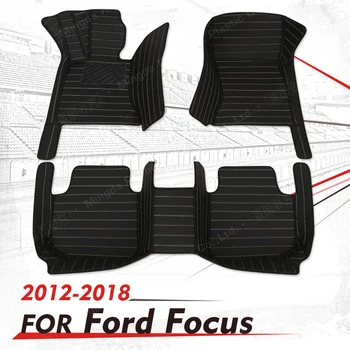 Автомобильные Коврики для Ford Focus 2012 2013 2014 2015 2016 2017 2018 Пользовательские накладки для ног Автомобильный Ковер Аксессуары для интерьера