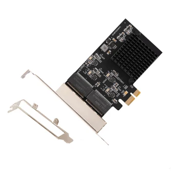 Гигабитная сетевая карта PCIE X1 RTL8111H, 4-портовая Гигабитная серверная сетевая карта, сетевой адаптер RJ45 Ethernet