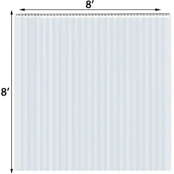 Занавеска из ПВХ Шириной 96 дюймов (8 футов) x высотой 96 дюймов (8 футов), Виниловые Дверные планки Толщиной 2 мм, Пластиковая дверная занавеска длиной 5 см
