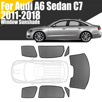 Изготовленный на заказ магнитный солнцезащитный козырек на окно автомобиля для Audi A6 Седан C7 2011-2018, сетчатый занавес для рамы переднего лобового стекла