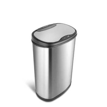 Кухонный мусорный бак с датчиком движения 13,2 галлона/50 л, нержавеющая сталь, 11,50x16,50x26,50 дюймов