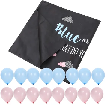 Латексный воздушный шар Раскрывает пол, Воздушные шары Украшают Реквизит из синей нетканой ткани для вечеринки для малышей