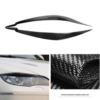 Накладка Переднего головного света Для BMW X6 X6M E71 2008-2014 Из Настоящего Углеродного волокна, Фара Для Век, Фара Для Бровей, Наклейка Для Бровей