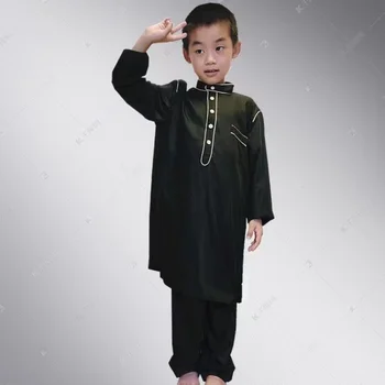 Новый модный комплект из Дубая Для мальчиков Ближнего Востока, комплект из двух предметов в этническом стиле, Детский халат