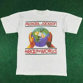 Редкая винтажная футболка Heal The World 1997 Michael Jackson World Tour, Переиздание Новой