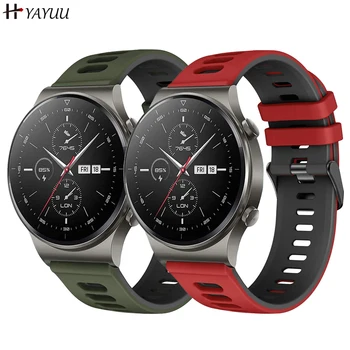 Ремешок YAYUU 22 мм для Huawei Watch GT 2 Pro/GT 3 Pro 46 мм, Силиконовый ремешок для Huawei Watch GT2 46 мм/GT3 46 мм/Galaxy Watch 3 45 мм