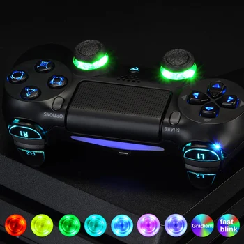 Экстремальный многоцветный светящийся джойстик Dpad Trigger Home Face Buttons DTFS светодиодный комплект для контроллера PS4 Slim Pro